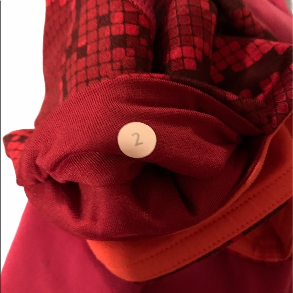 Lululemon leggings in burgundy/orange - Picture 2 of 5